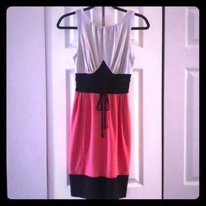40s inspired color block dress